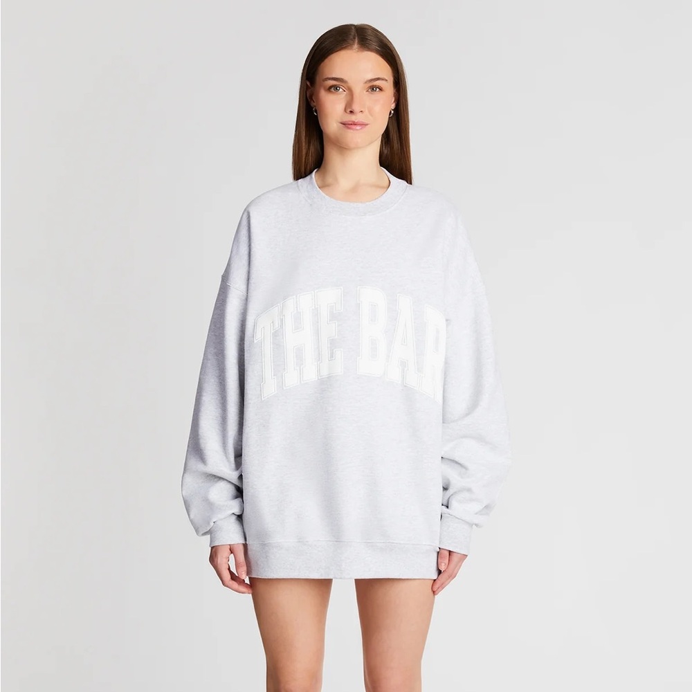 VARSITY SWEATSHIRT  LT HEATHER GREY / WHITE Size XL